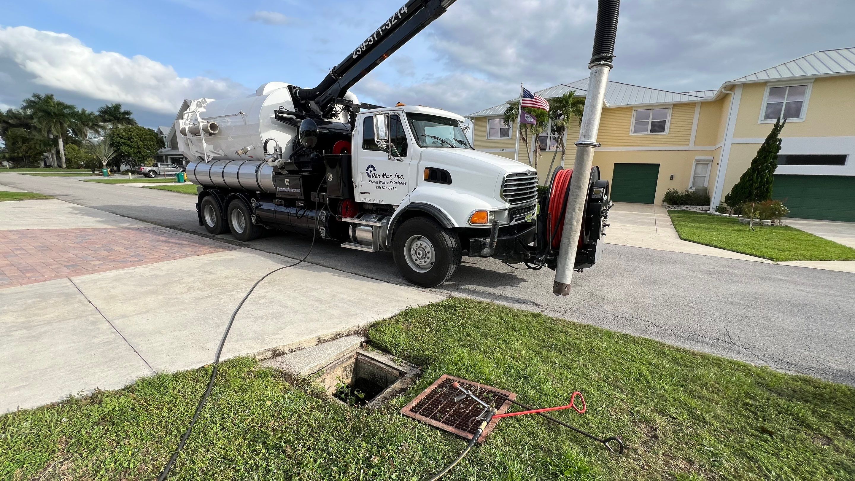 Naples Private Airport Community Catch Basin Cleaning by APS Power & Water