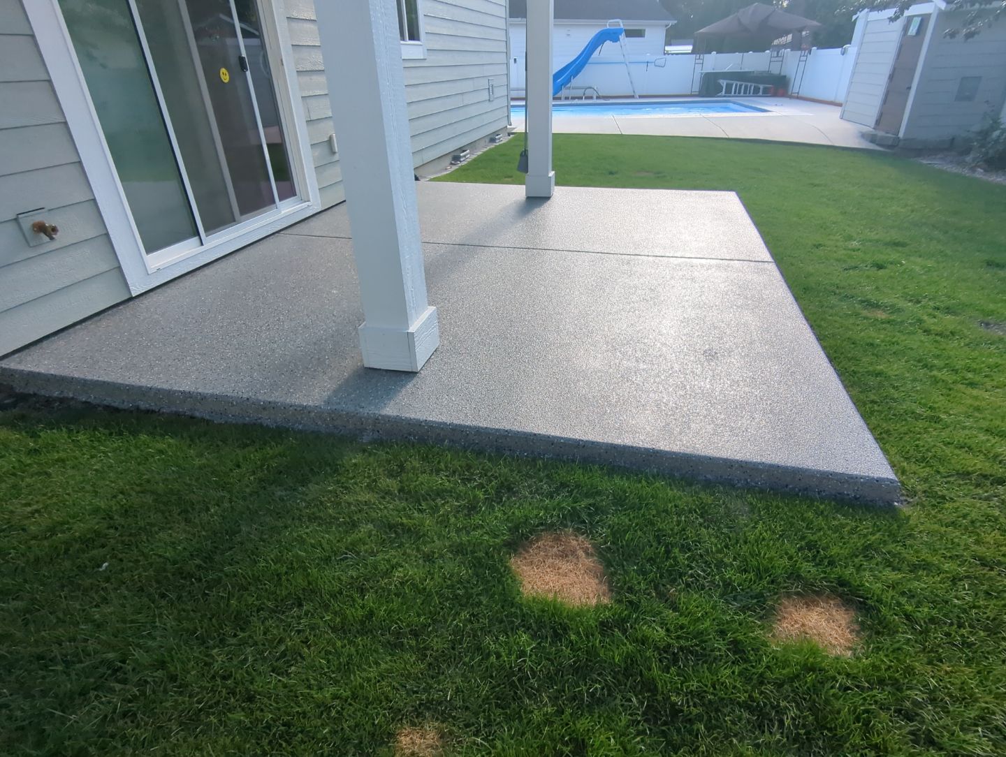 Pool Deck Transformation using Orbit & Patio in Slate Hybrid by Croc Coatings, LLC