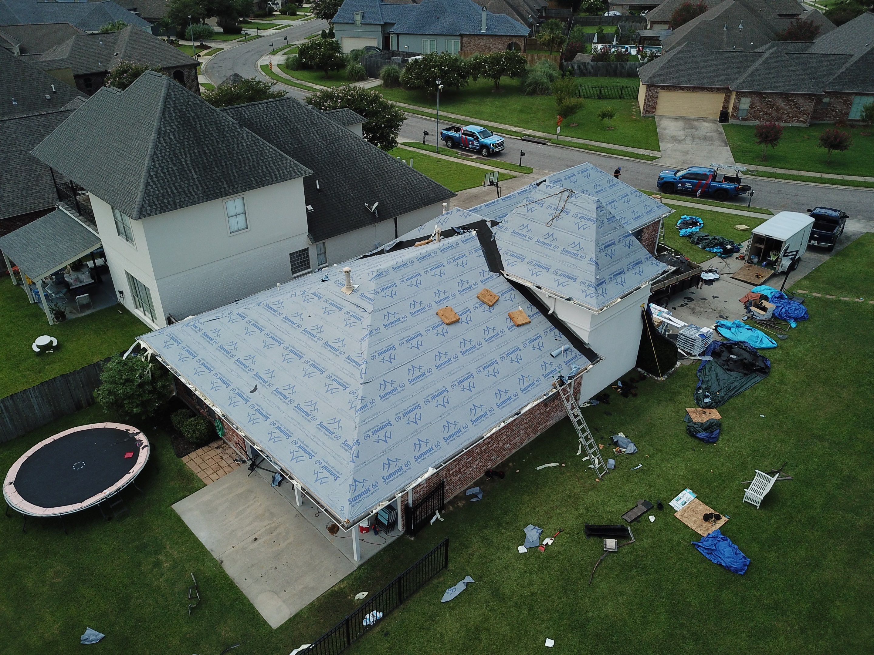 Residential Roofing Installation using Atlas Pinnacle Pristine Pewter with seam tape upgrade by Top Team Construction