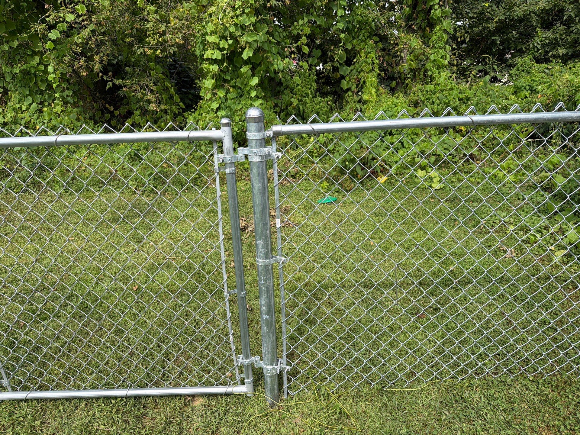 Galvanized Chain Link Fence and Gate Installation in La Porte City by Perfect Picket Fence and Stain