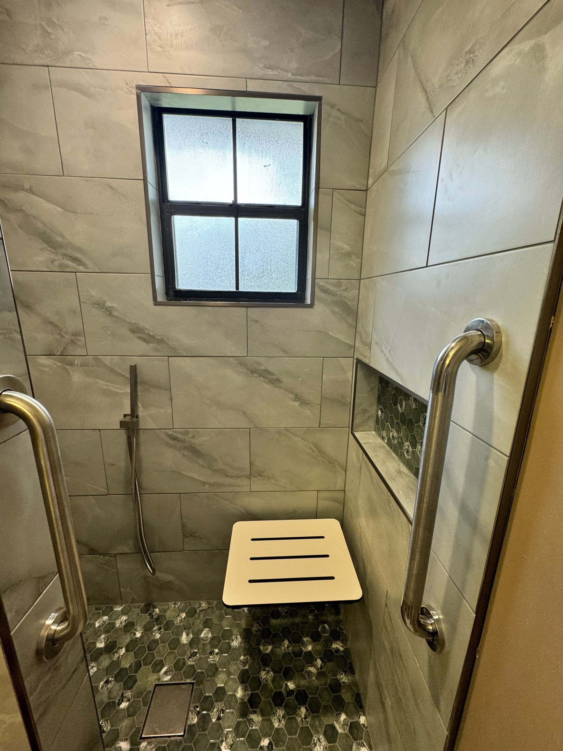 Bathroom Remodel using Custom Products by Axtra Hand