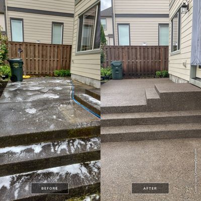 Concrete wash using Surface washer