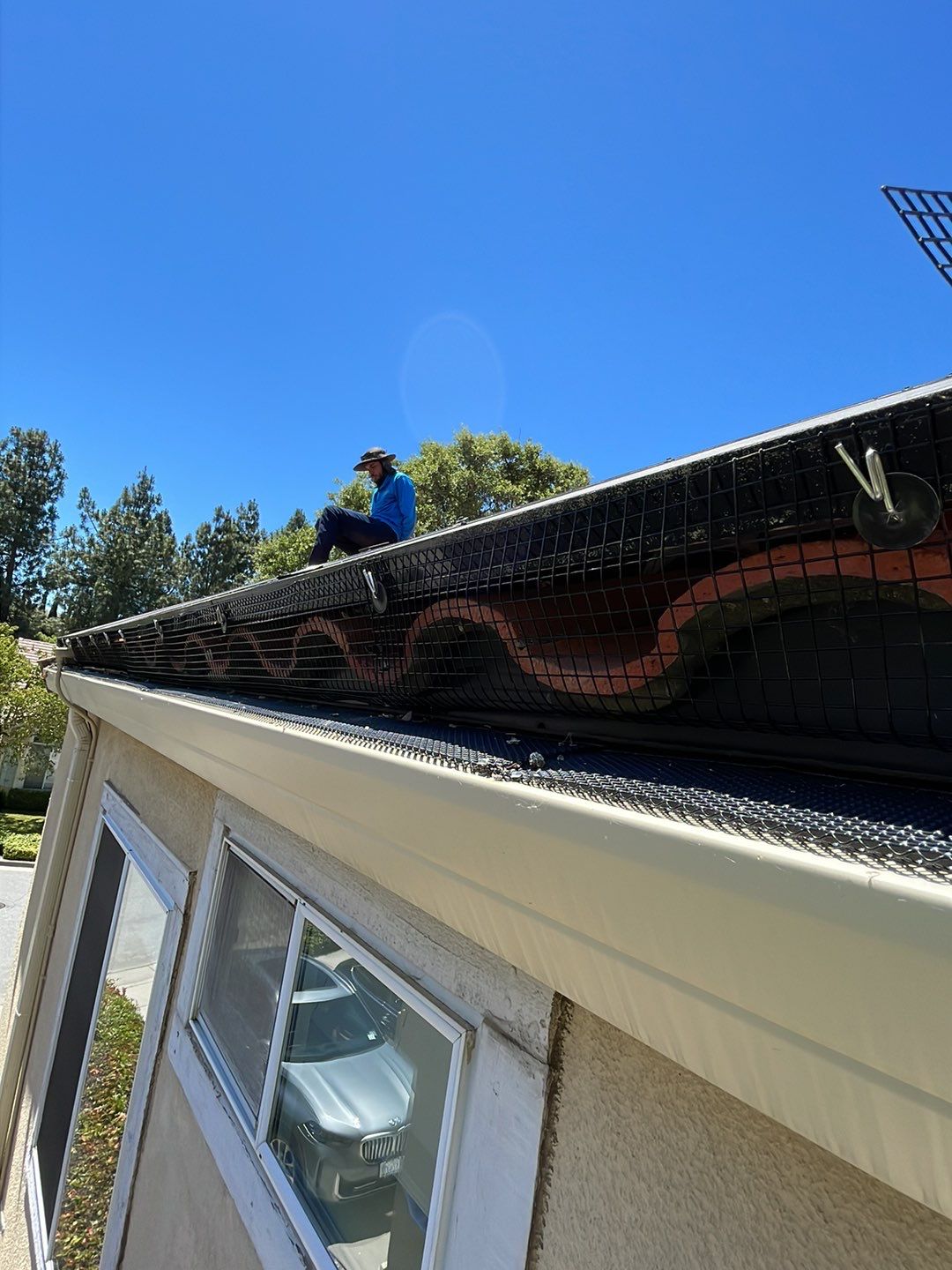 Solar Panel Bird Proofing using Critter Guard Mesh by All One Solar Shine