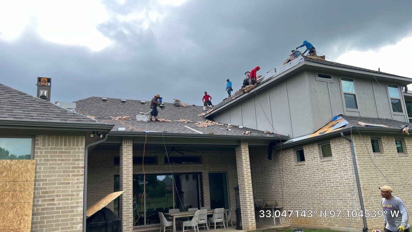 Insurance Claim Roof and Gutters using Certainteed Landmark Weathered Wood by Tex-Line Roofing