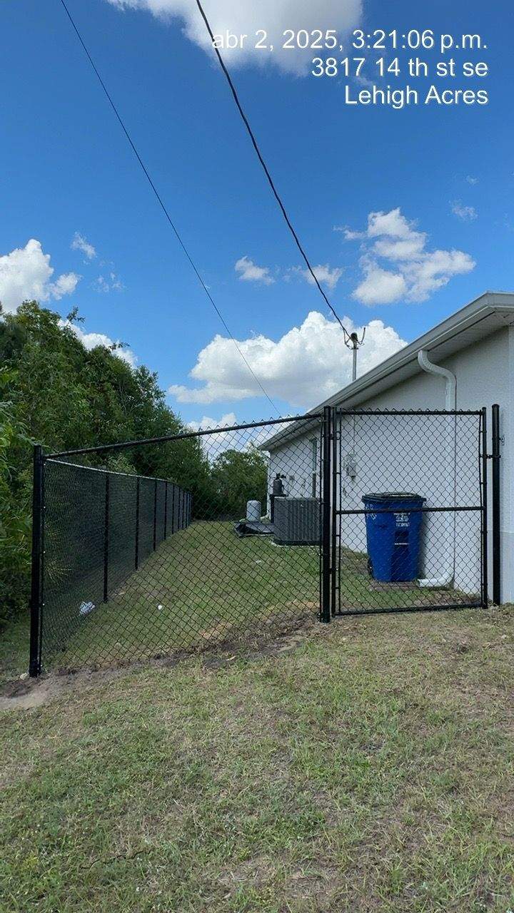 Black Chain Link Fence Installation for Lehigh Acres Property Perimeter by True Fence LLC