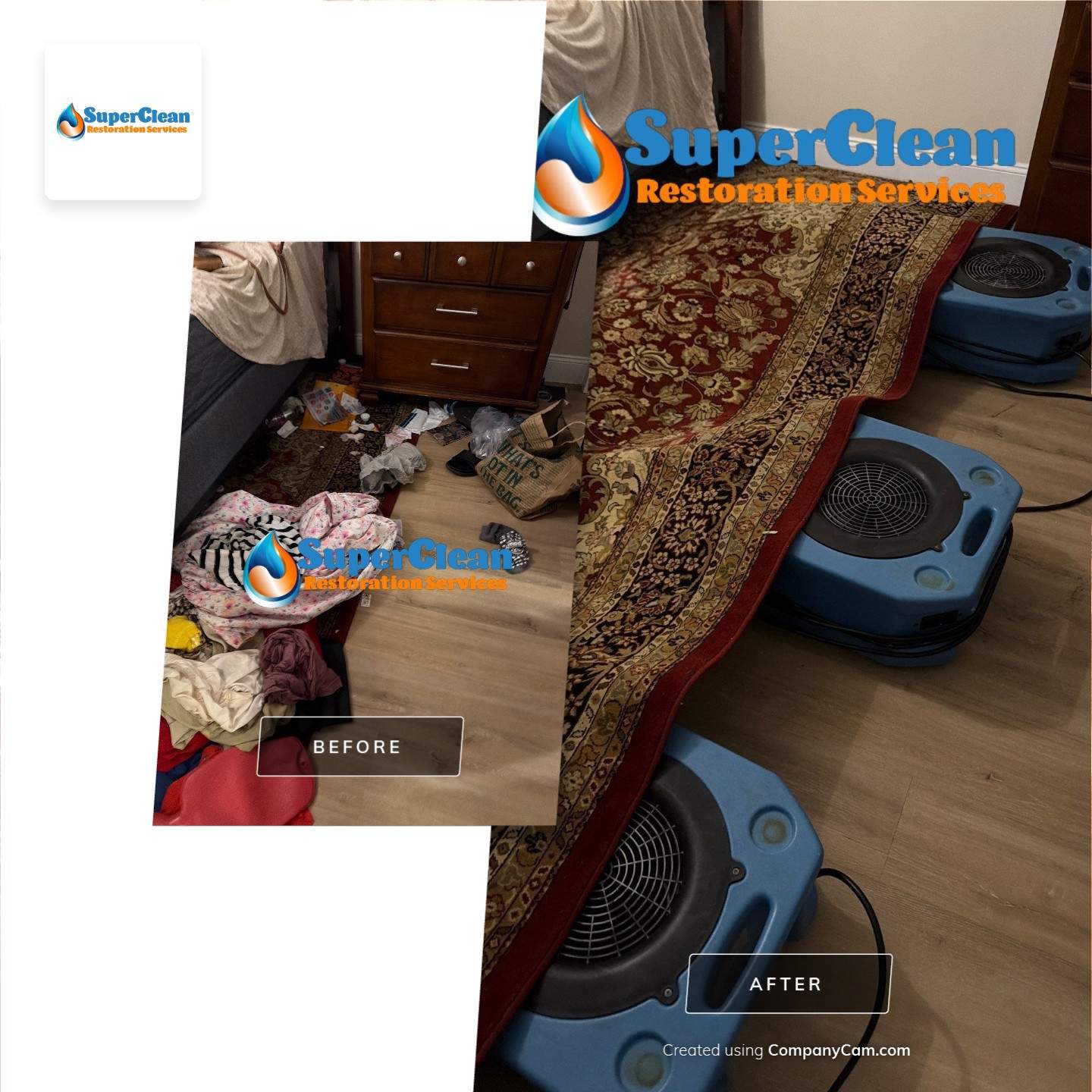 Water Damage Restoration and Floor Drying in Fort Lauderdale Unit by SuperClean