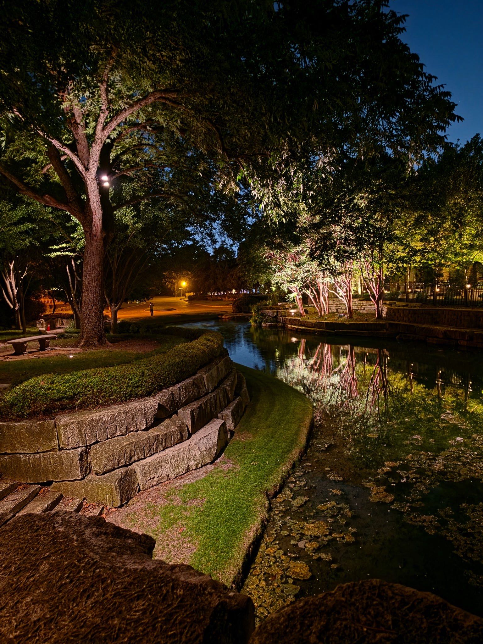 Glen Abbey HOA Park in Dallas by Outdoor Lights + Shades