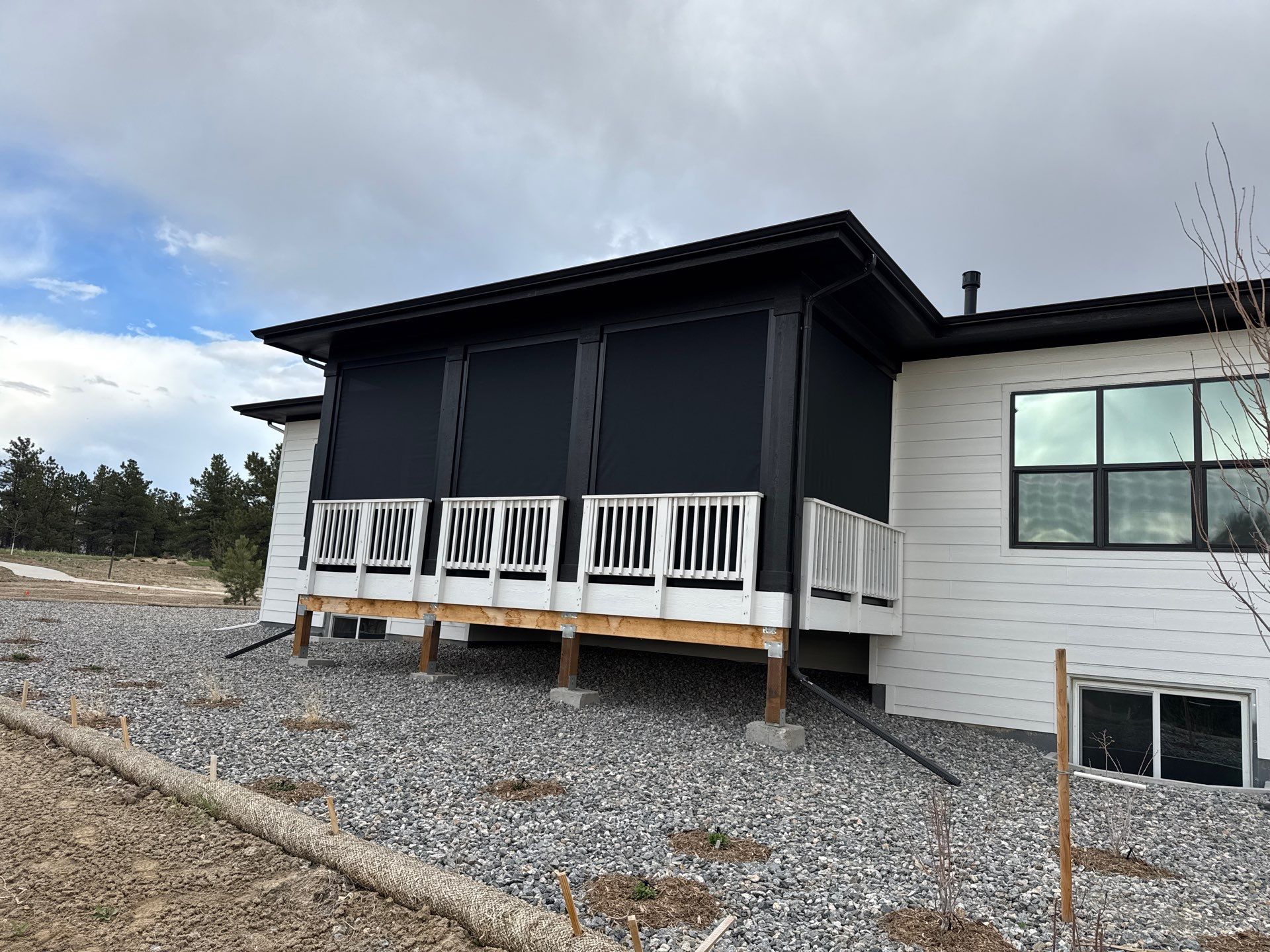 Motorized Screens using Progressive MagnaTrack Screens by Outdoor Solutions Colorado