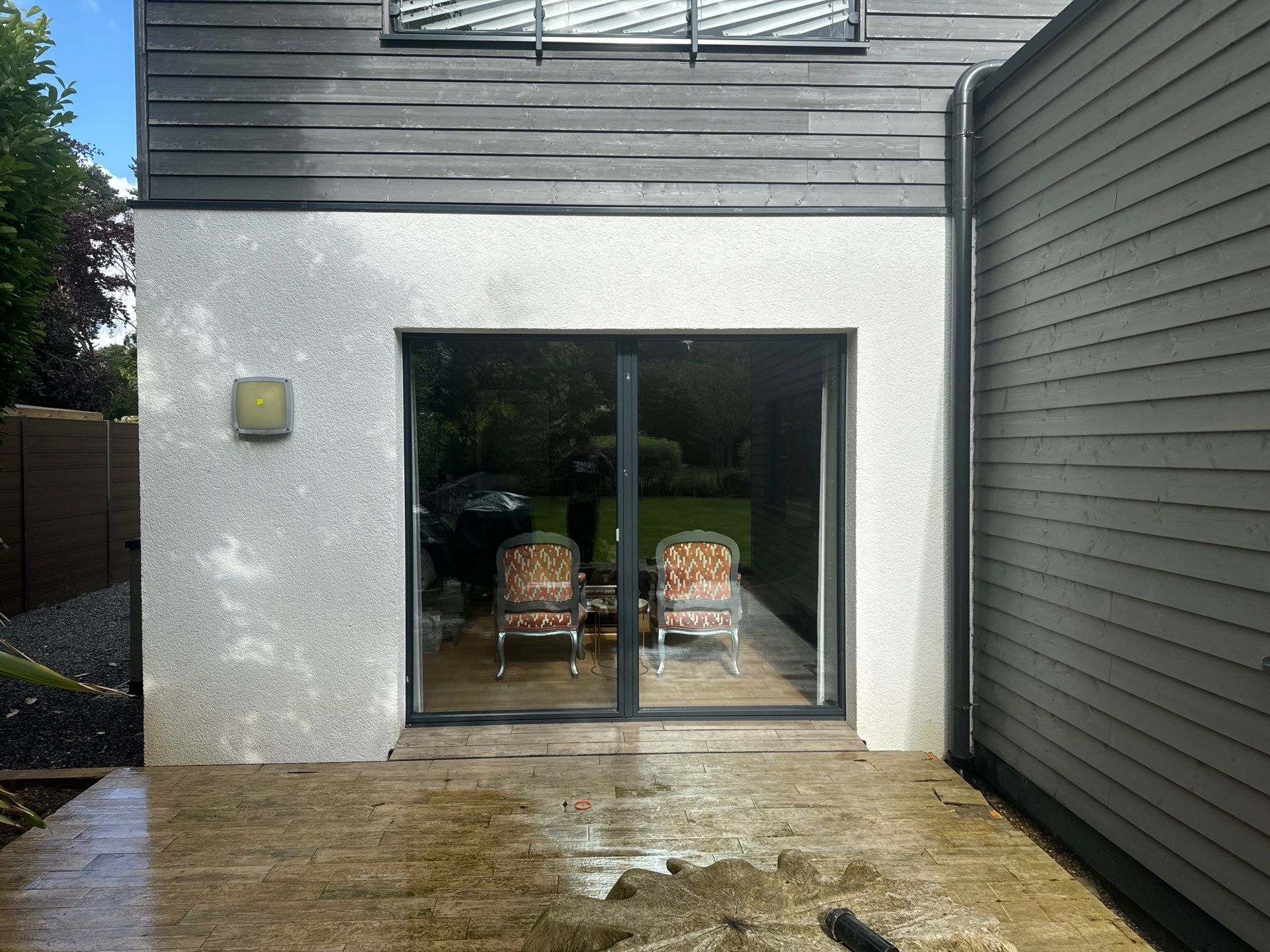 Render Clean using Pureseal Biocide - Solar Panel Clean by Ges Exterior Cleaning ltd