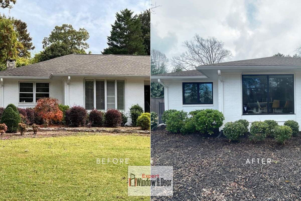 Gainsville Home Window Replacement with Modern Black Frames by Expert window & Door