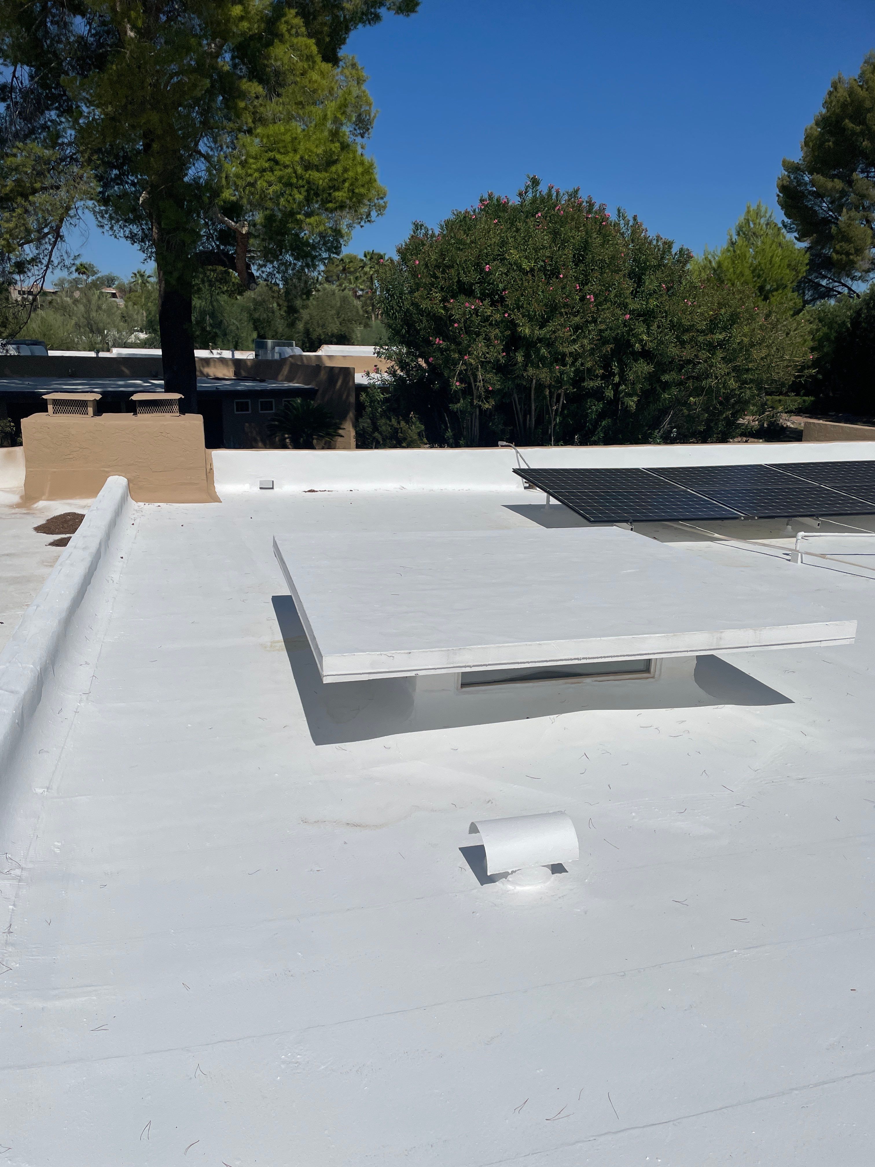 Tucson Residential Low Slope Roof Restoration and Solar Installation by West Coast Roofing AZ
