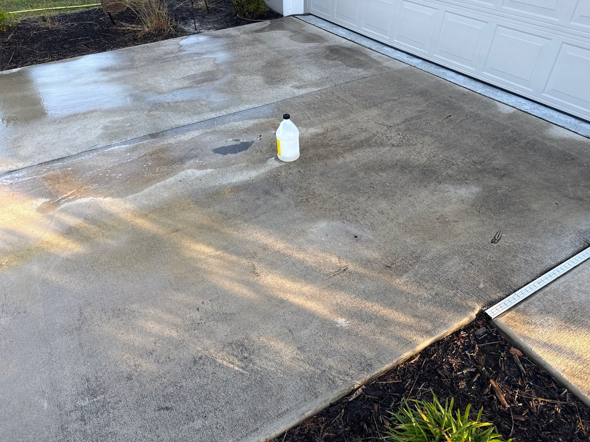 Oil Stain Removal & Concrete Cleaning – The Heights Community, Bradenton, FL by Sunshine AquaWash