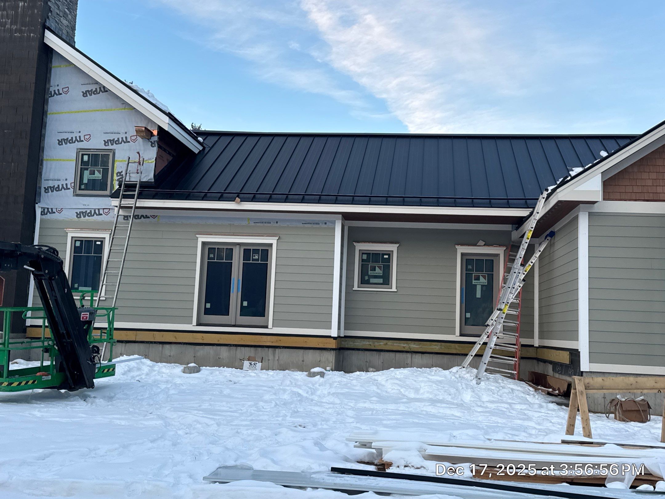 Standing Seam Metal Roof Installation — New Construction in New Ipswich, NH by Compass exteriors