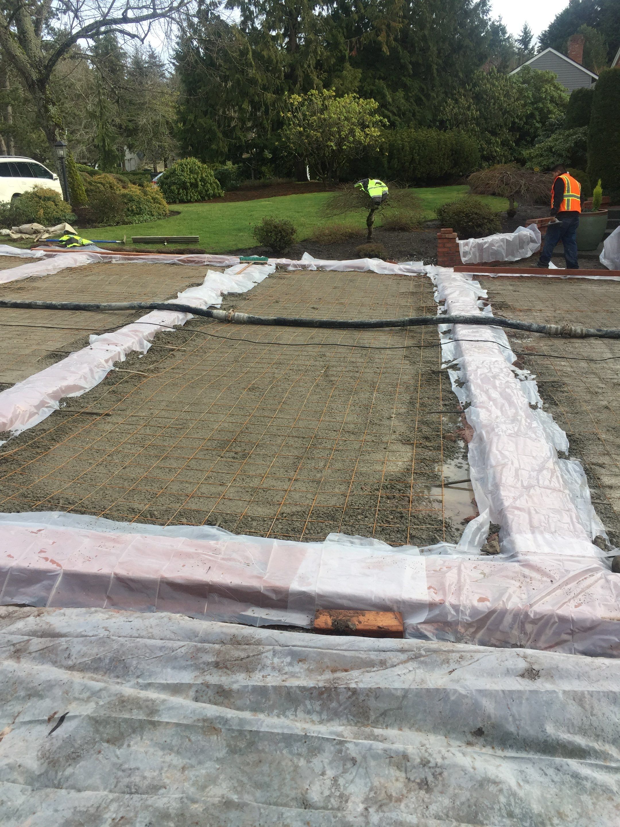 Custom Aggregate Driveway and Stamped Finish  by Jireh Asphalt & Concrete Inc 