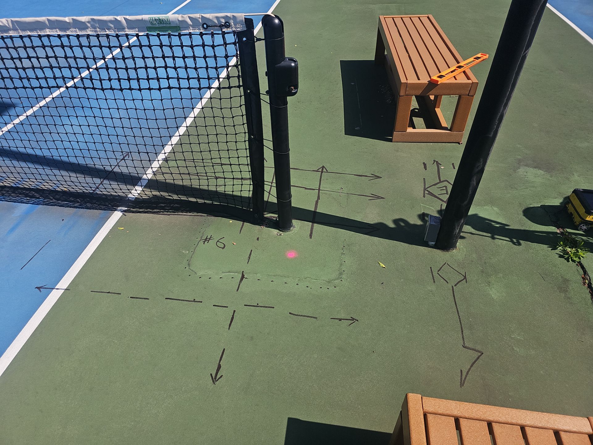 Concrete Assessment Project for Tennis Courts by Alsip Locating Service, LLC