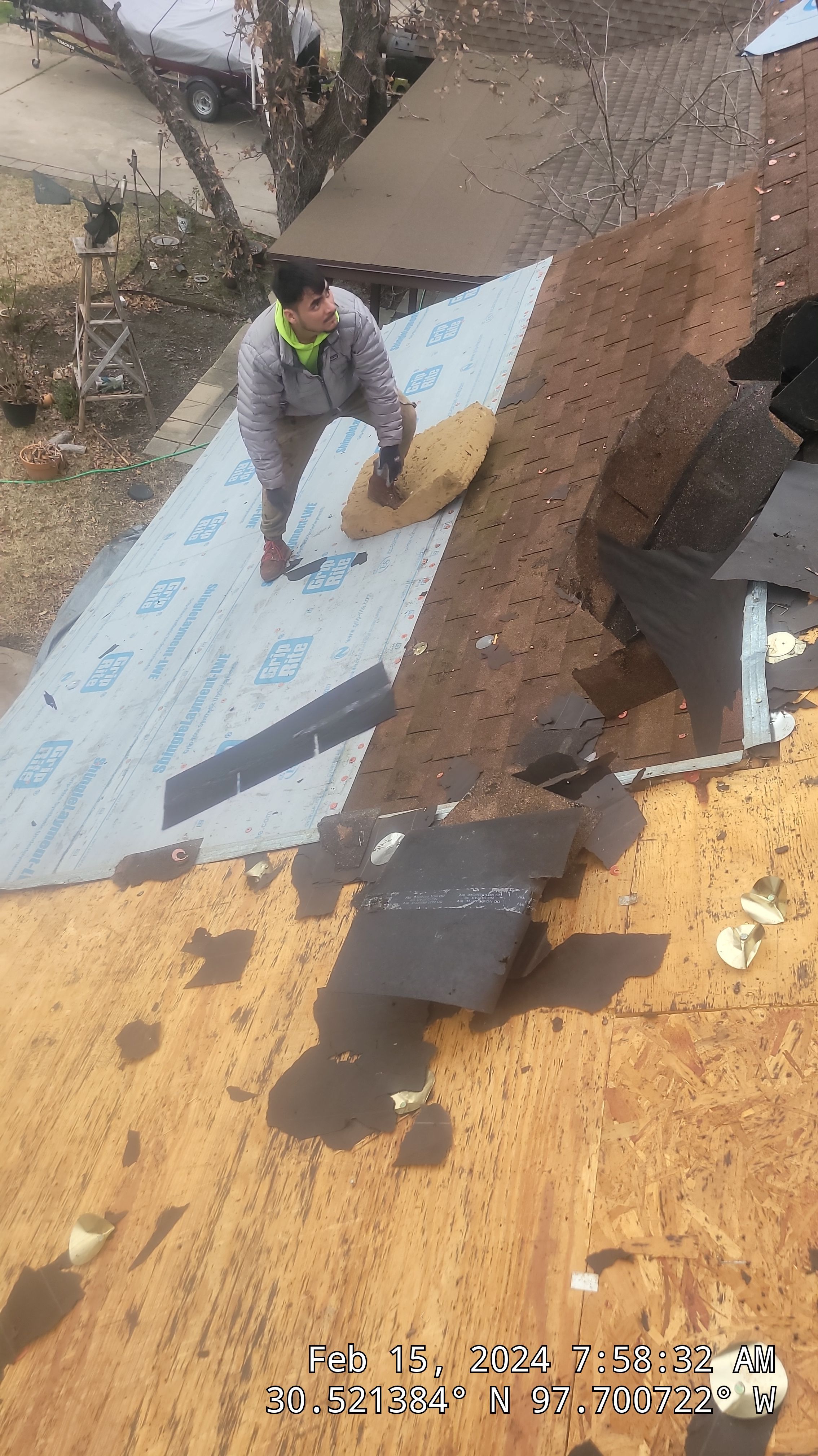 Architectural Shingle Roof Replacement and Underlayment Installation in Round Rock by Caliber Restoration LLC