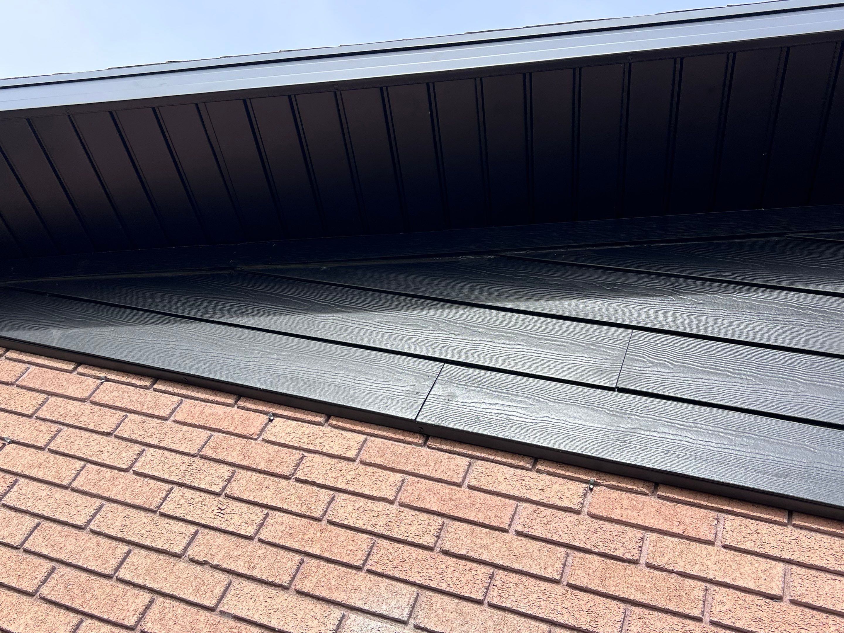 Pleasant Grove | Aluminum Demo & Custom Hardie Accent | Midnight Black by Ideal Siding Utah