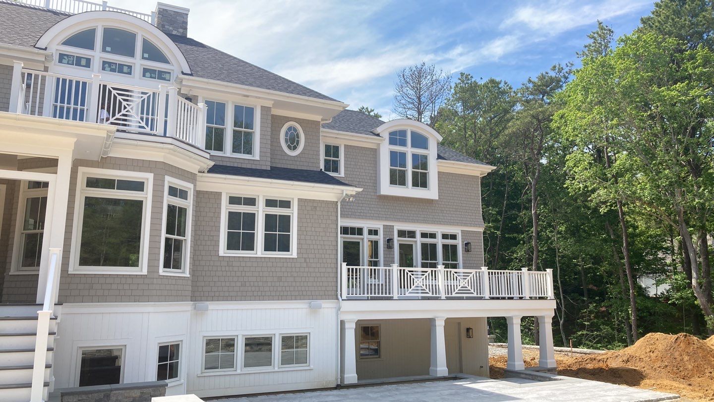 Gutter Installation using 6" Half Round Aluminum Gutter in New Seabury, MA by Gutter Pro Enterprises