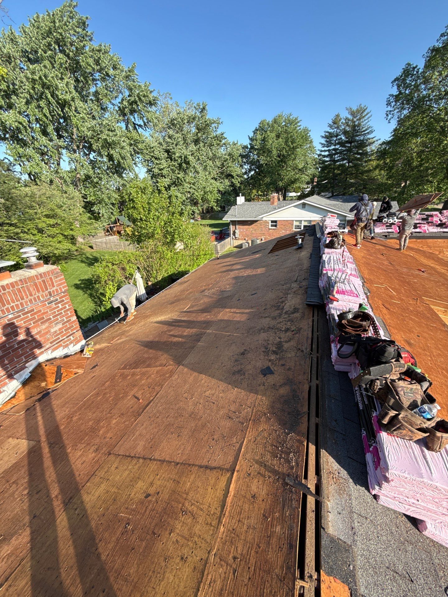 Architectural Shingle Roof Installation and Decking Replacement in Chesterfield by Acute Roofing And Exteriors 