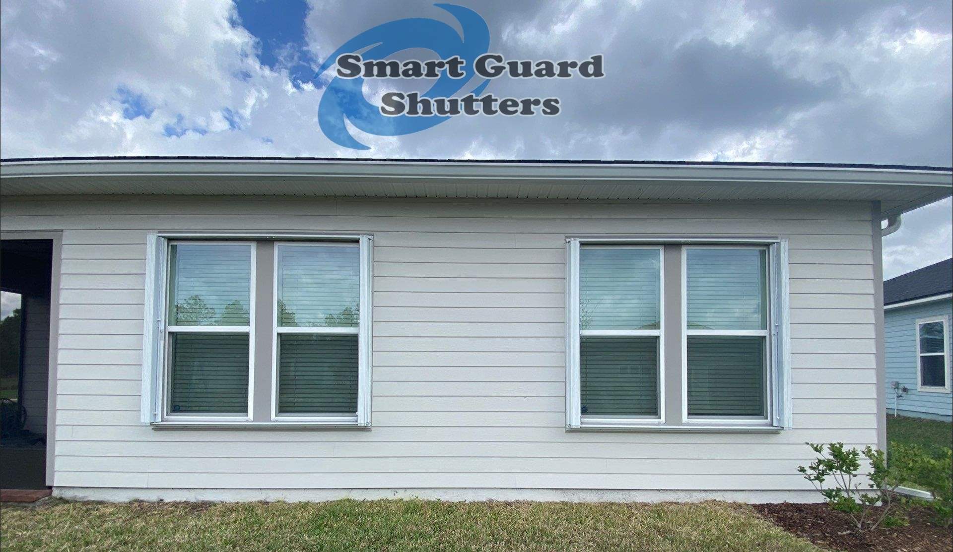 Hurrican Protection in Whtie by Smart Guard Shutters