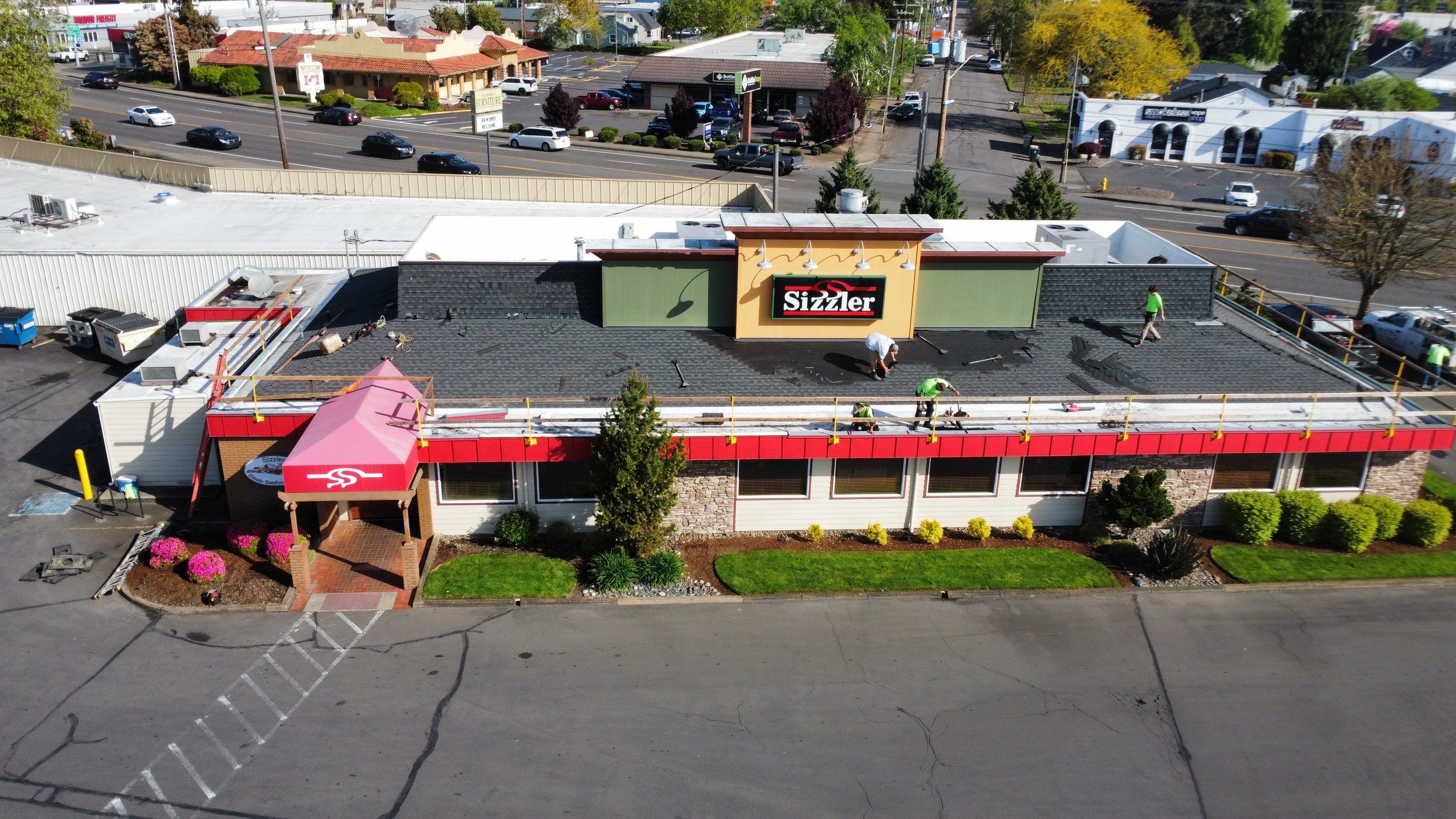 Sizzler Albany Oregon Roof Replacement  by Orezona Building & Roofing Company, Inc.