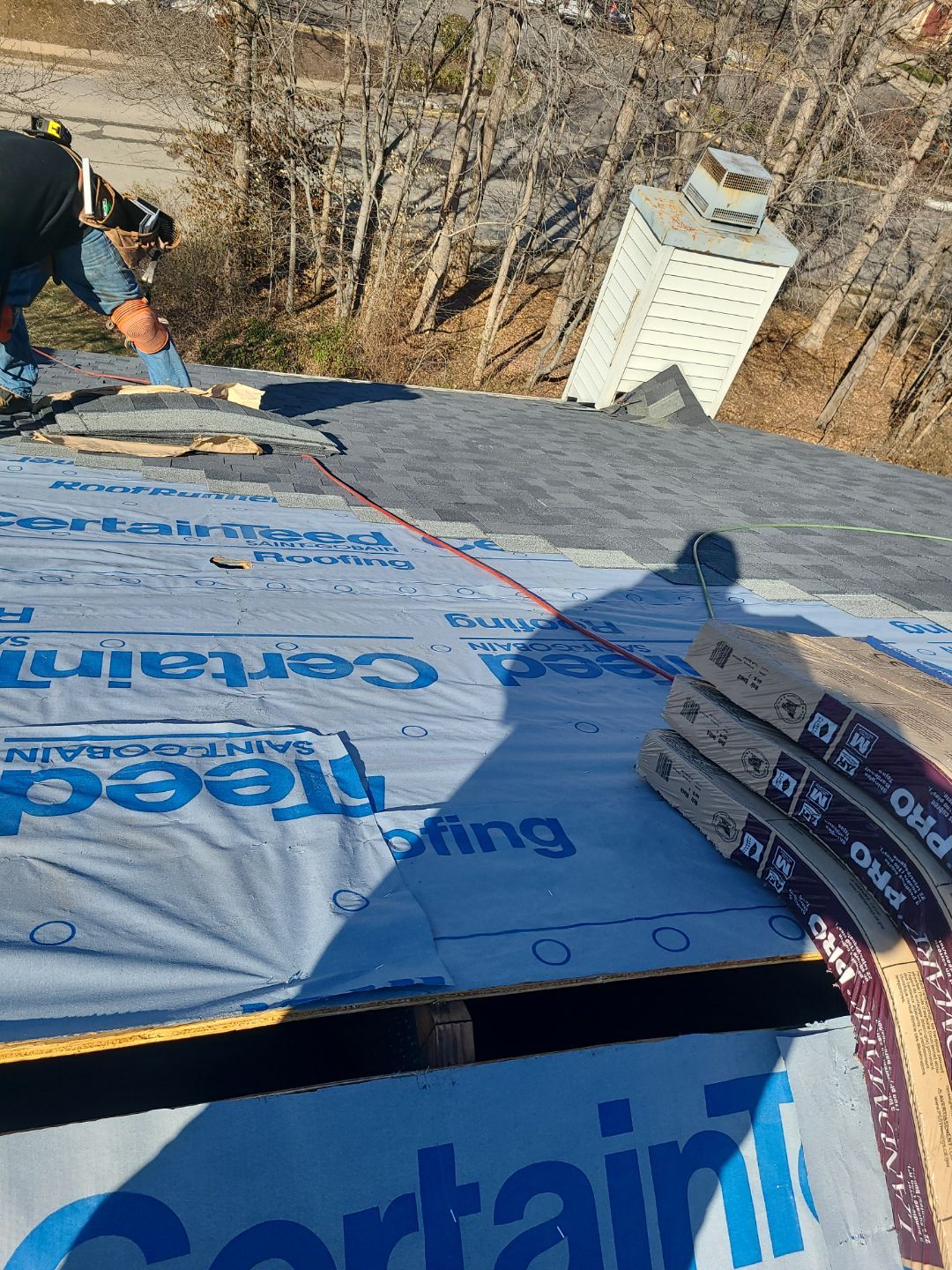 Burke: Residential Roof Replacement with CertainTeed Landmark Pro in Max Def Moire Black by RM Banning, Inc.