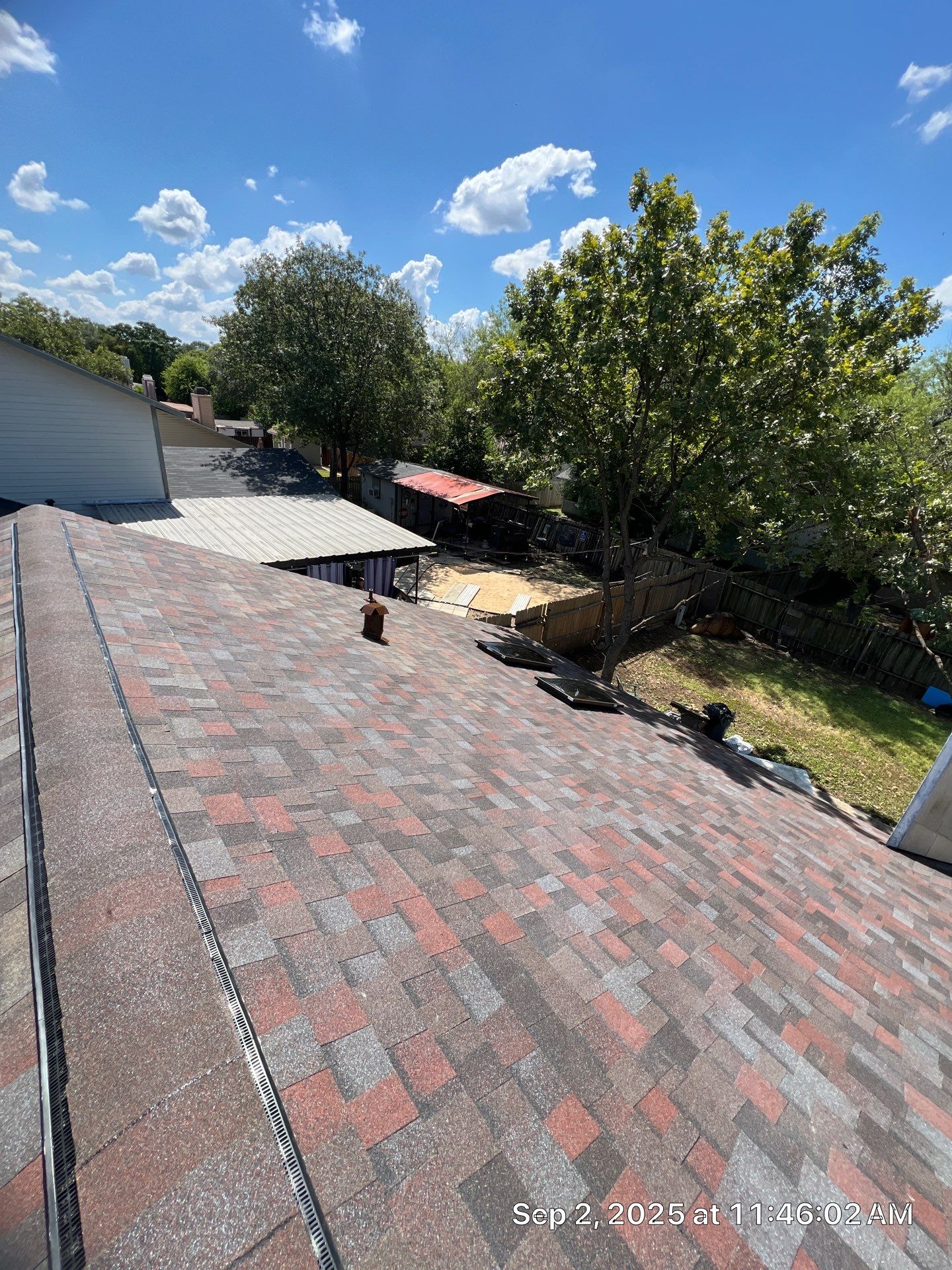 Merlot Roof Replacement & Tinted Skylight Installation | San Antonio, TX by Ayan Roofing