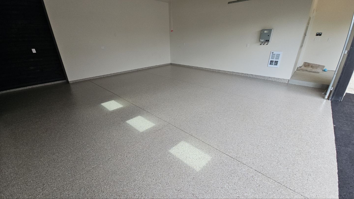 Garage Transformation using Claystone Hybrid by Croc Coatings, LLC