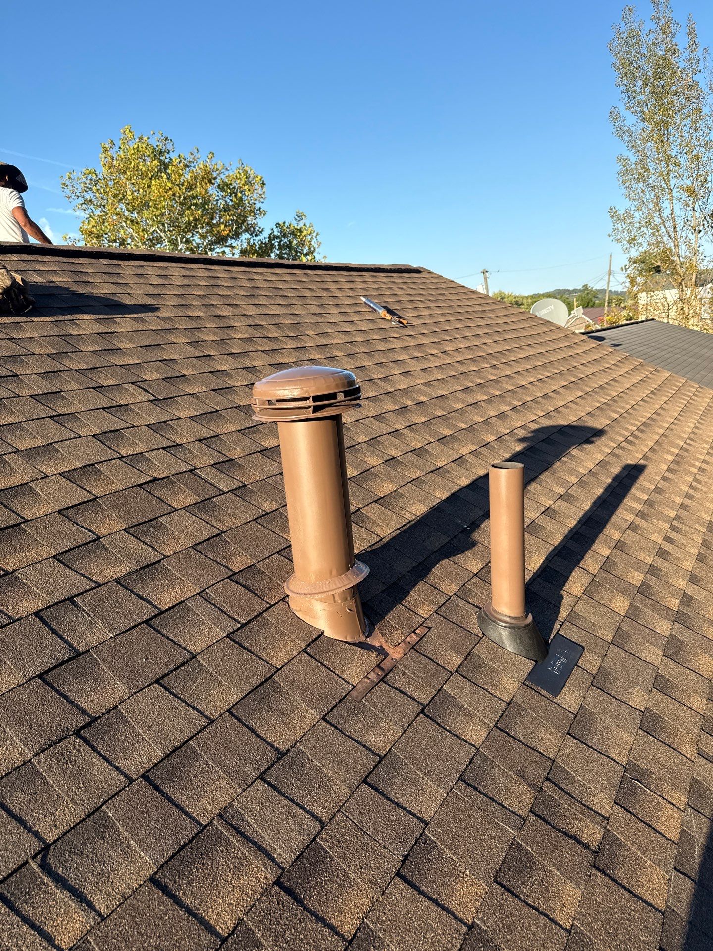 Residential Roofing Installation using GAF Timberline HDZ Barkwood by Rainstoppers Roofing