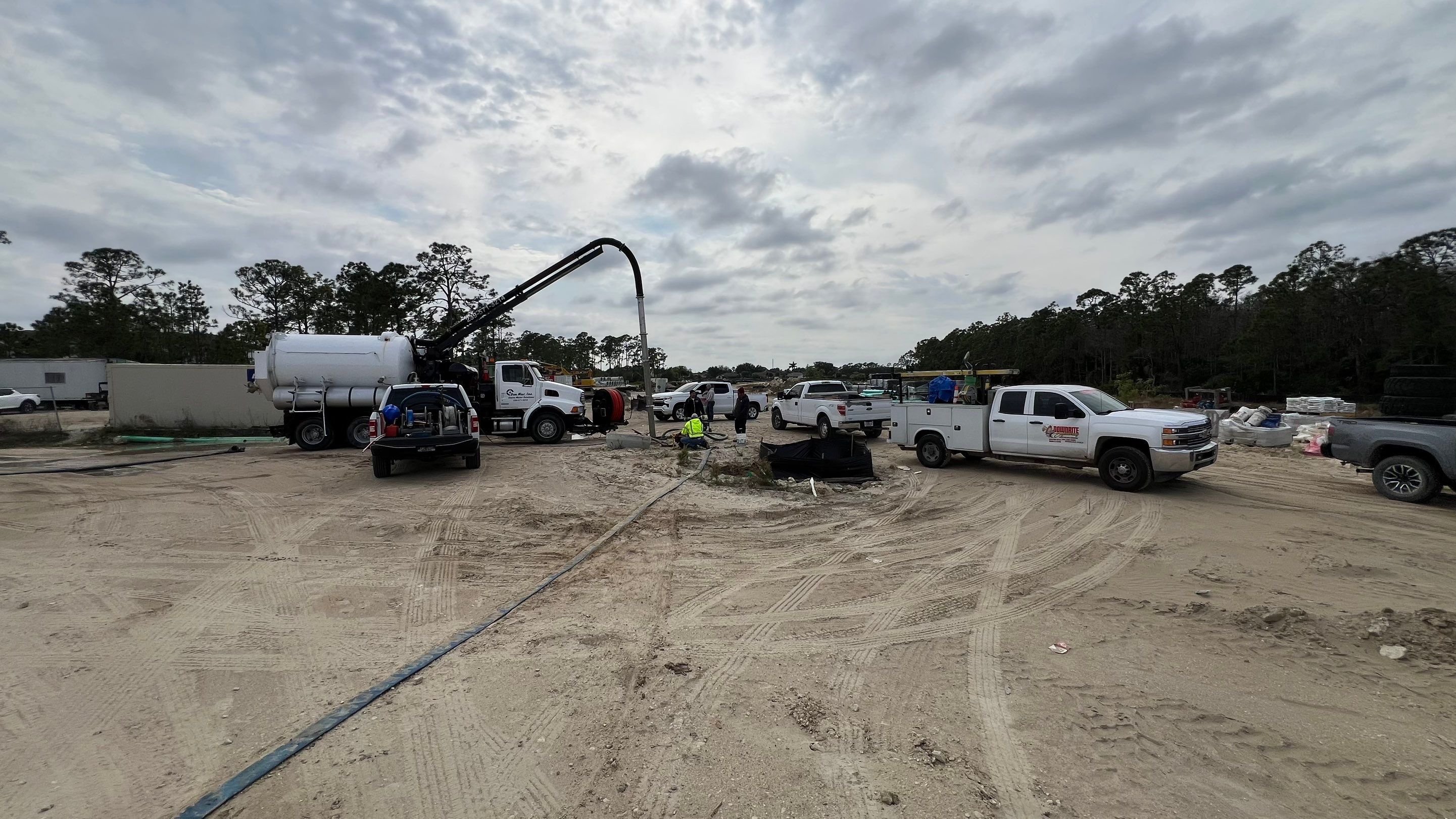 New Residential Construction Community Sewer System Cleaning by APS Power & Water