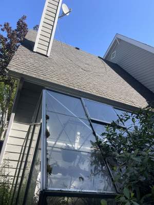 Residential Roof Replacement in Progress in Bainbridge Island, WA