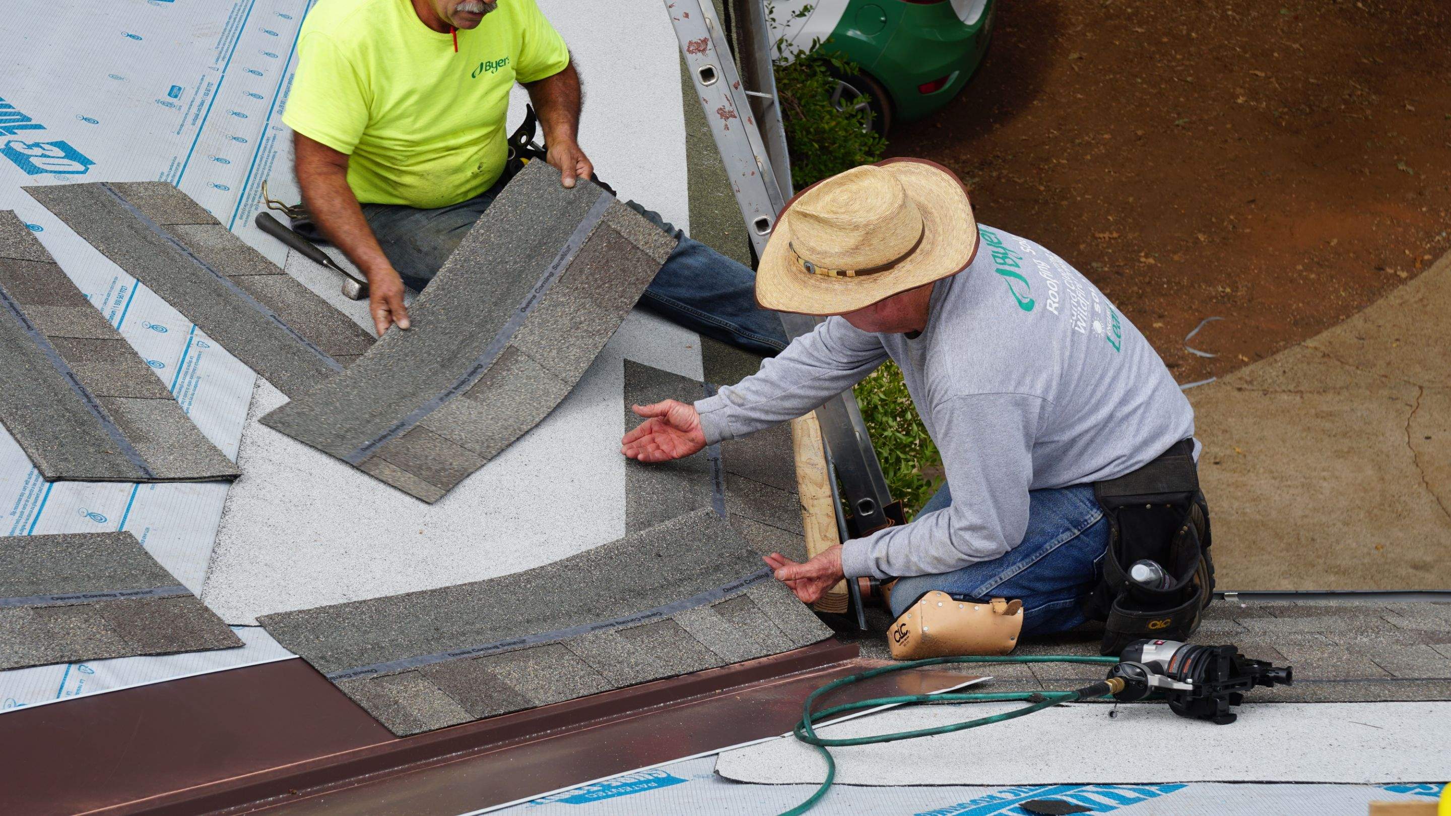 Residential Roofing Installation using Owens Corning Roofing Shingles by Byers Enterprises 