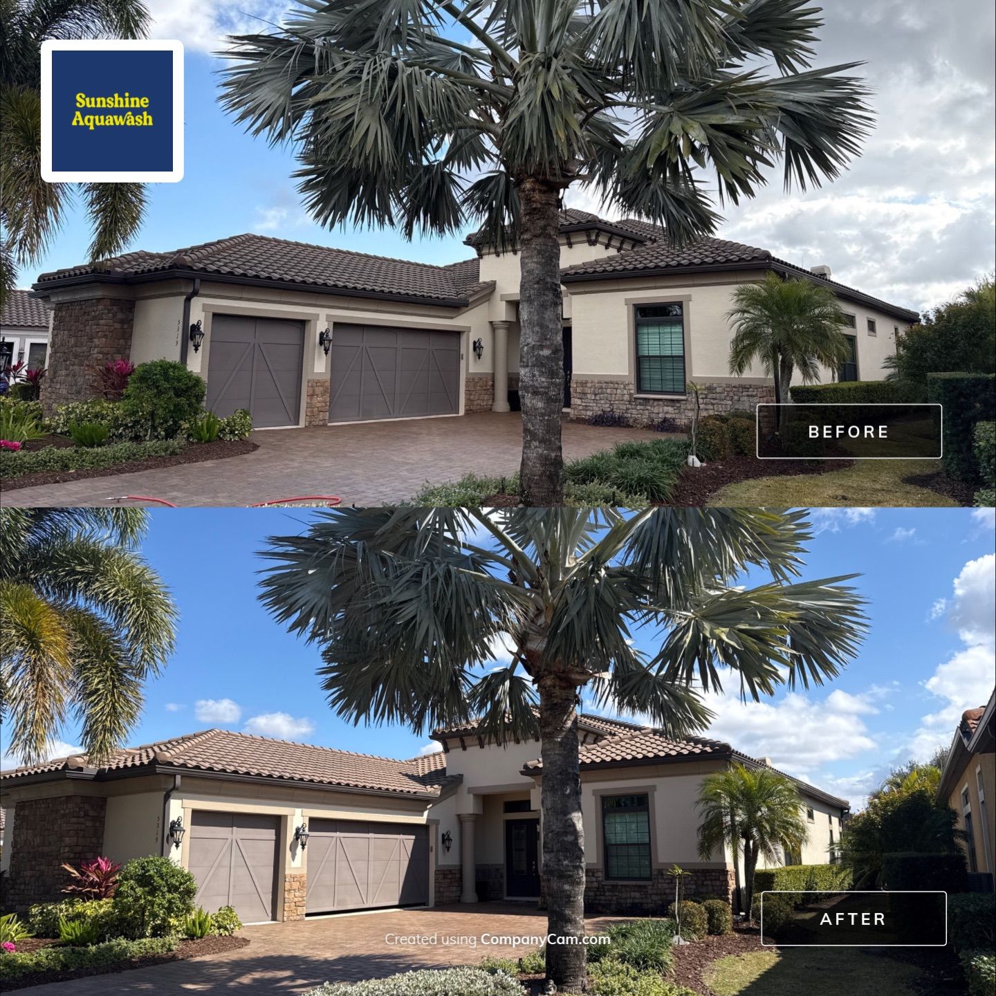 Barrel Tile Roof Cleaning – Lakewood Ranch, FL by Sunshine AquaWash