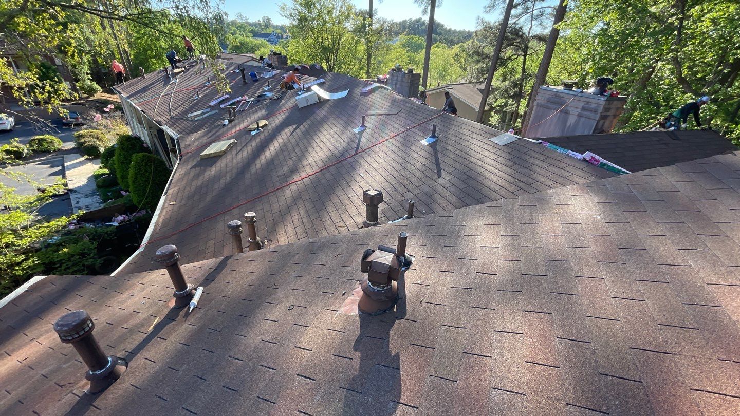 Commercial Roofing Installation using Owens Corning Autumn Brown by Inspector Roofing and Restoration