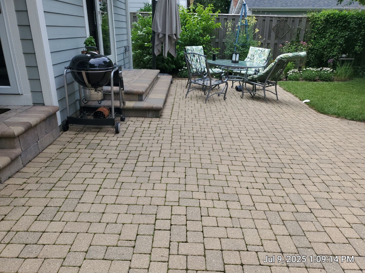Highland Park, Brick paver cleaning sanding and sealing   by Northern Power Washing LLC.
