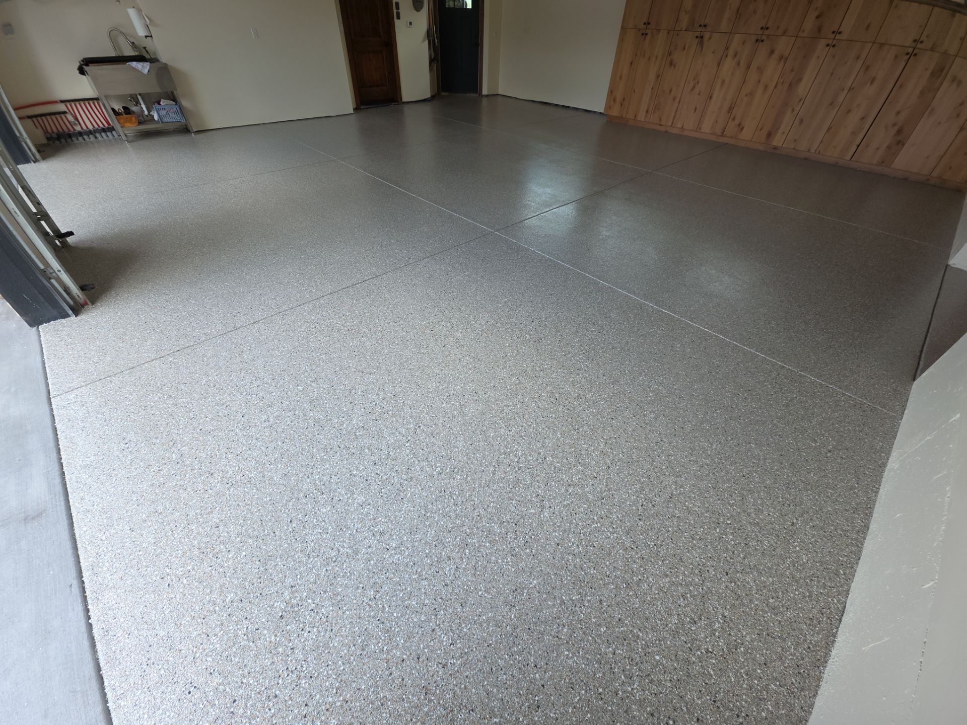 Garage Transformation using Claystone Hybrid by Croc Coatings, LLC