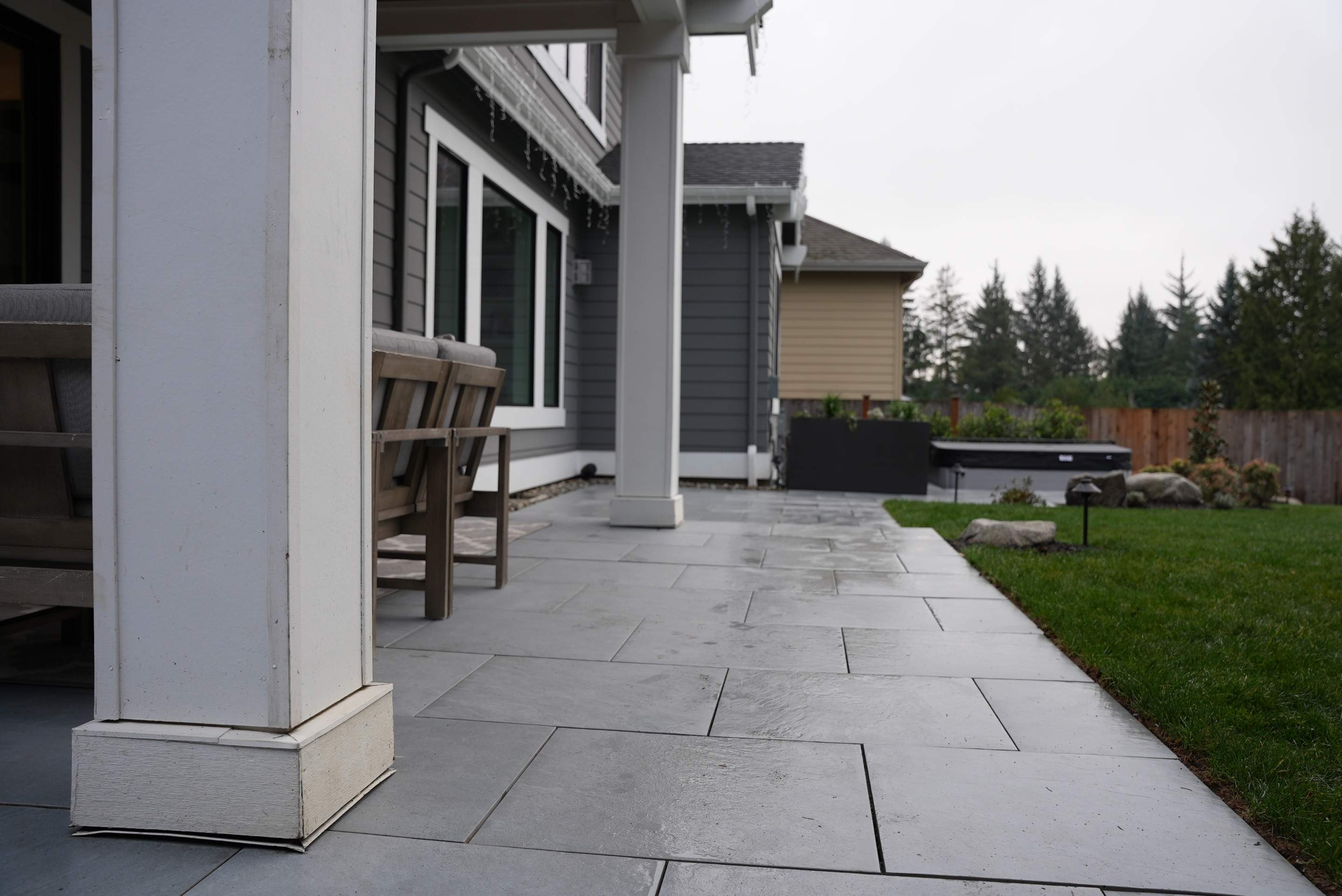 Hardscaping Back Patio Landscape Project  by Jireh Asphalt & Concrete Inc 