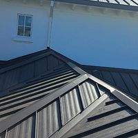 .032 Aluminum 1.5" Mechanical Seam Dark Bronze  by Total Roofing System The Metal Roof Experts