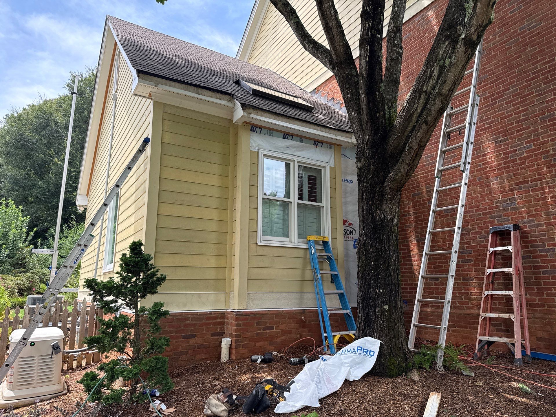 Atlanta, GA Siding and Rotted Wood Replacement, Plus Exterior Painting and Gutter Installation by Nelson Exteriors 
