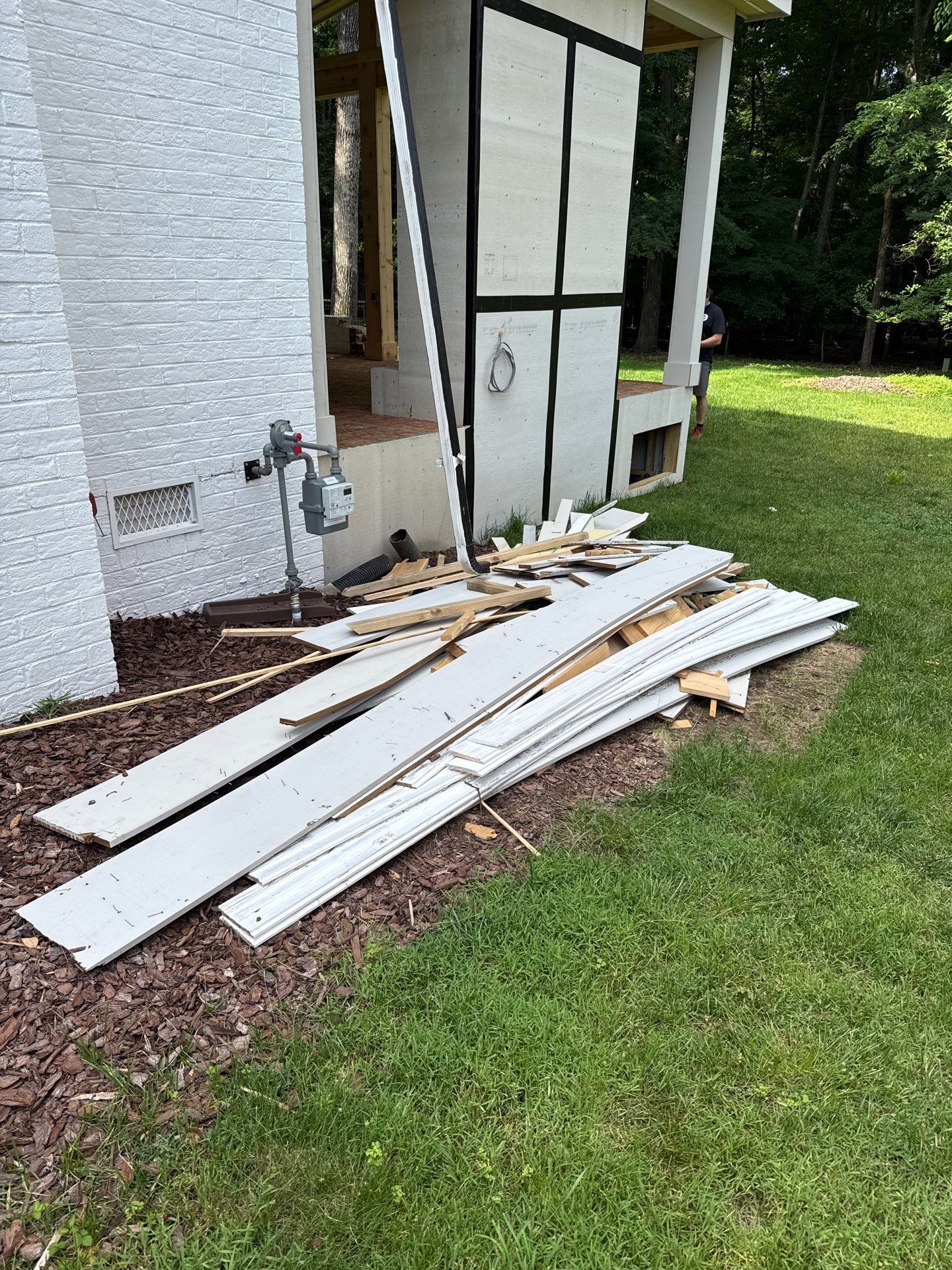 Job site clean up in Charlotte by Badger Hauling