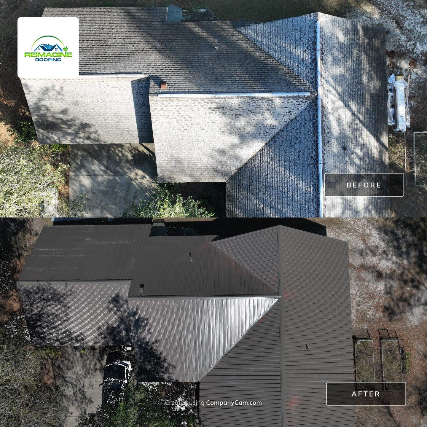Taupe Exposed Fastener by Reimagine Roofing