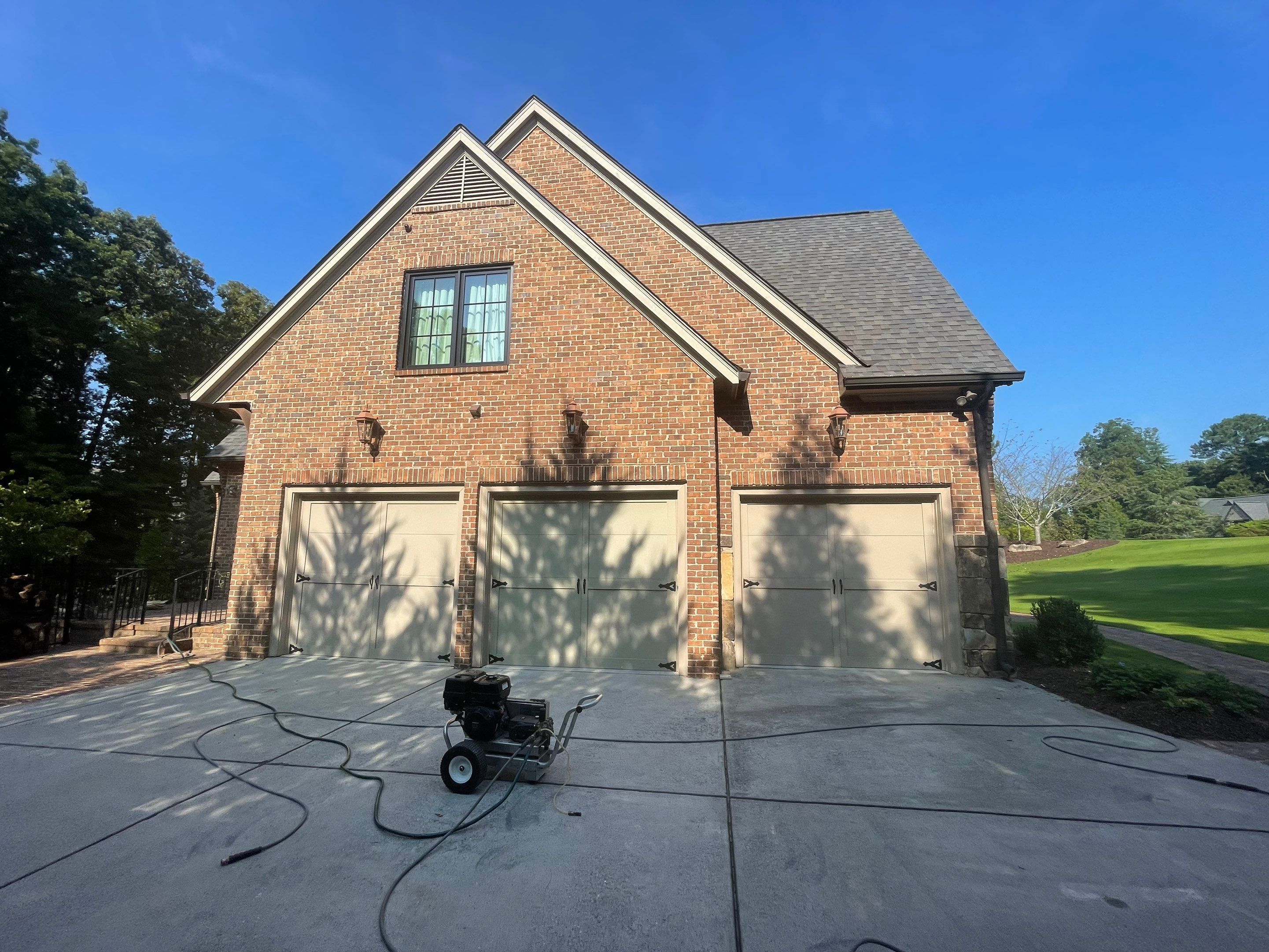 Suwanee Residential Exterior Painting and Dark Trim Update by Swift Home Renovations