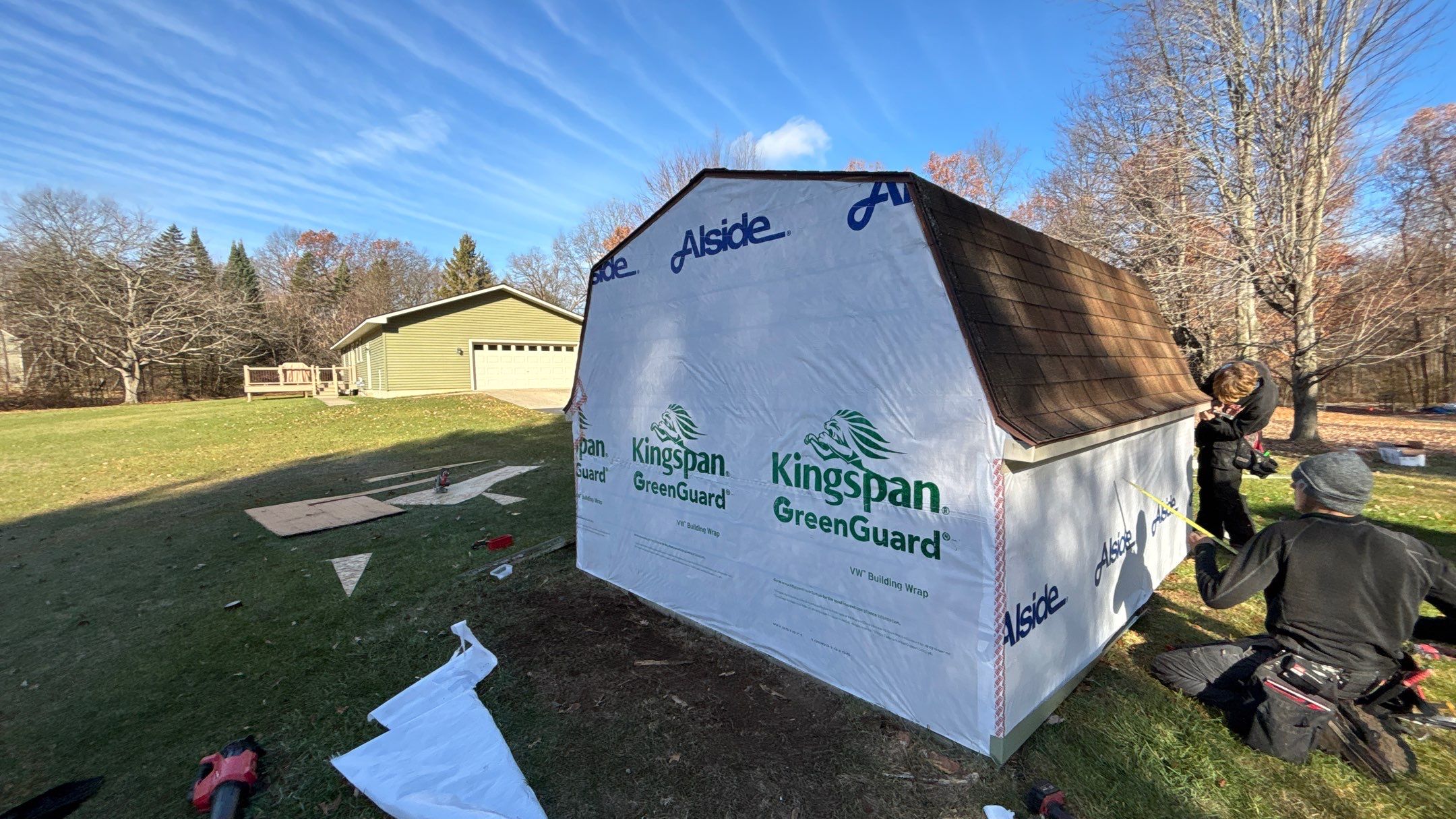 Roof Replacement using Owens Corning Sand Castle and Siding Replacement using Odyssey Plus D4" Wood Grain by 180 Contractors