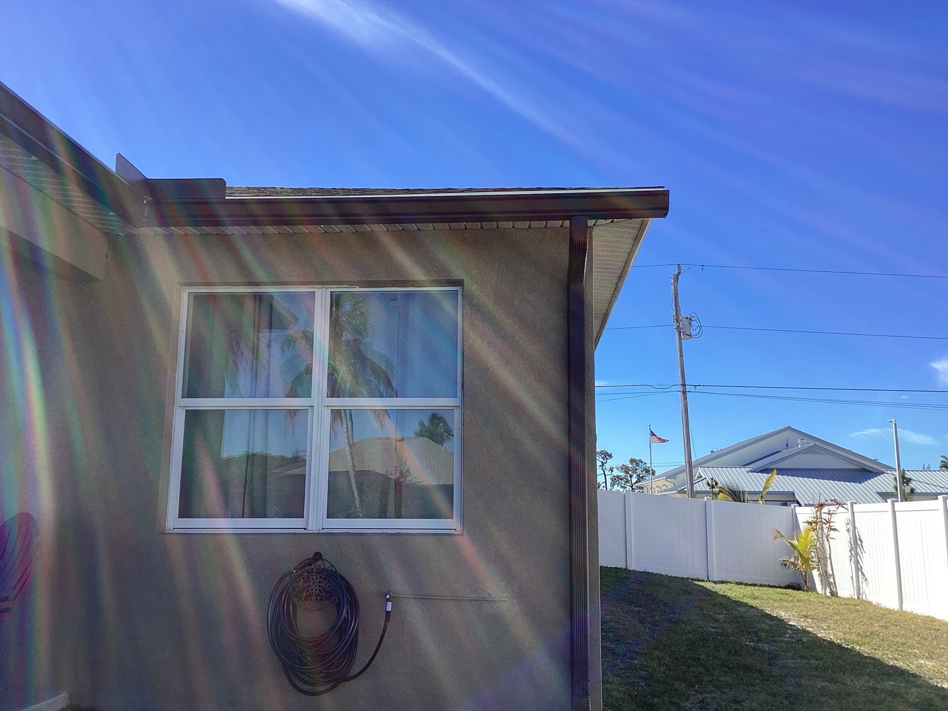 Royal Brown Seamless Gutters in Cape Coral FL by Gutter Professors