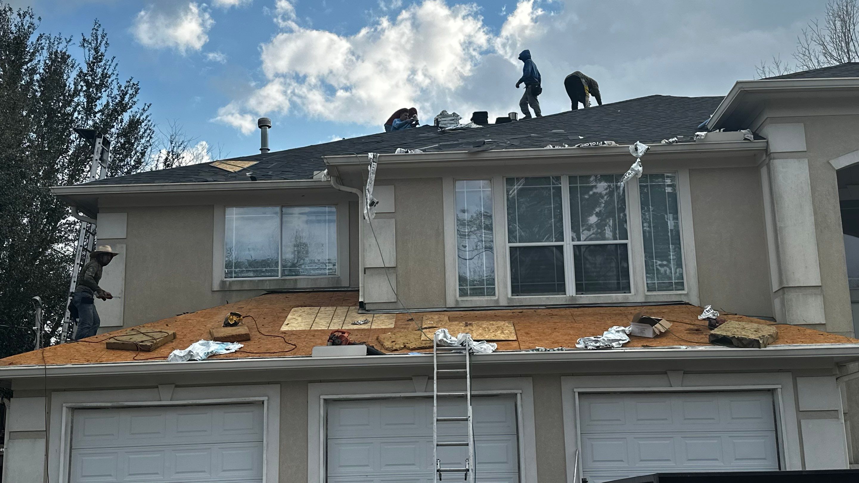 Storm-Damaged Roof Rebuilt, Deck Repairs Included — Houston, TX by PL Roofing & SB Roofing, LLC.