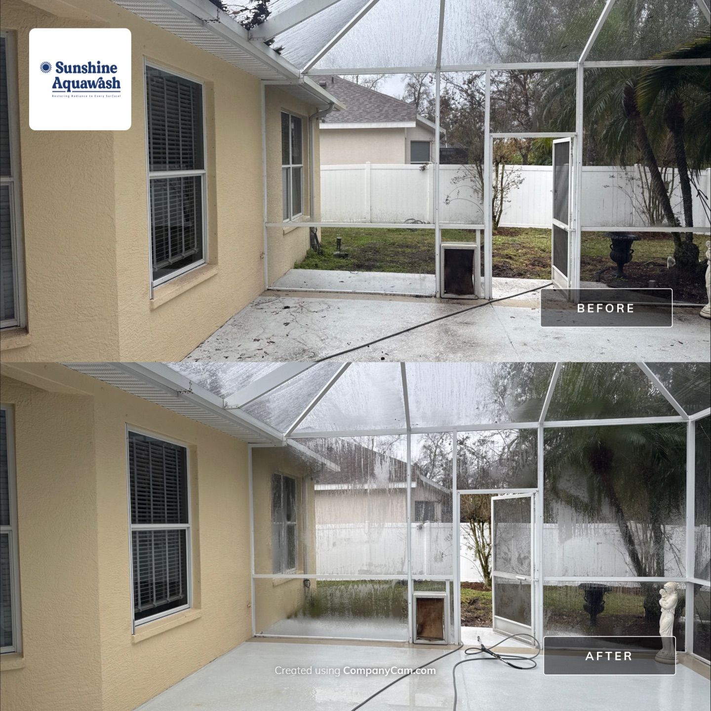 Lanai & Screen Enclosure Cleaning, Paver and Fence Cleaning by Sunshine AquaWash