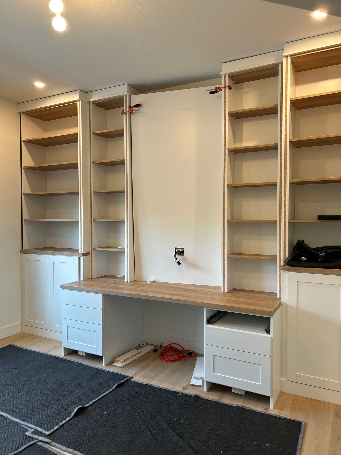 Two-Tone Home Office Built-in - Erie, Colorado by Concept 32, Inc.