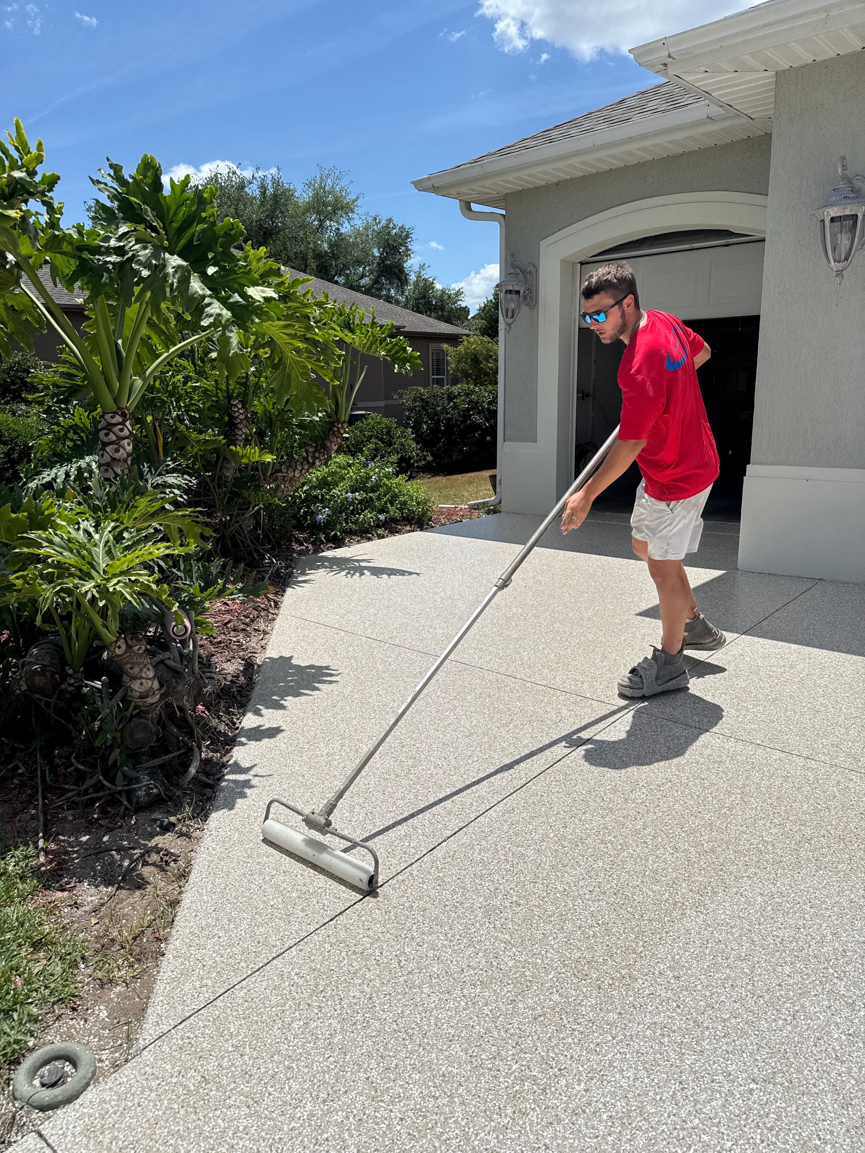 Driveway, Sidewalk & Porch in TrailMix (Torginol) by Innovative Concrete Coatings 