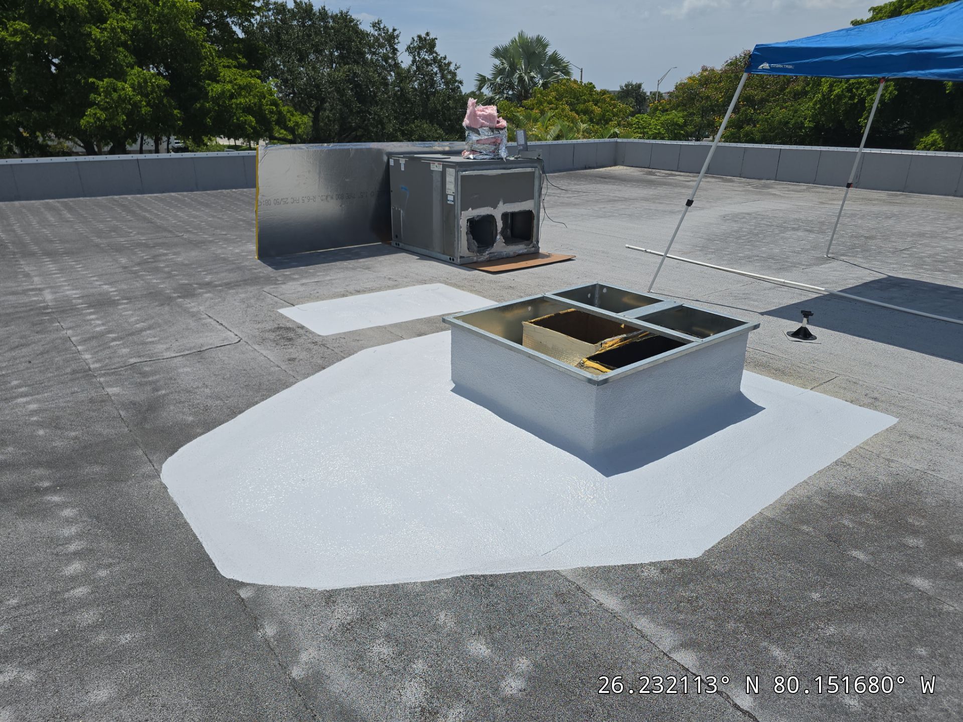 Commercial Roof Restoration and HVAC Curb Flashing in Pompano Beach by Roof King LLC