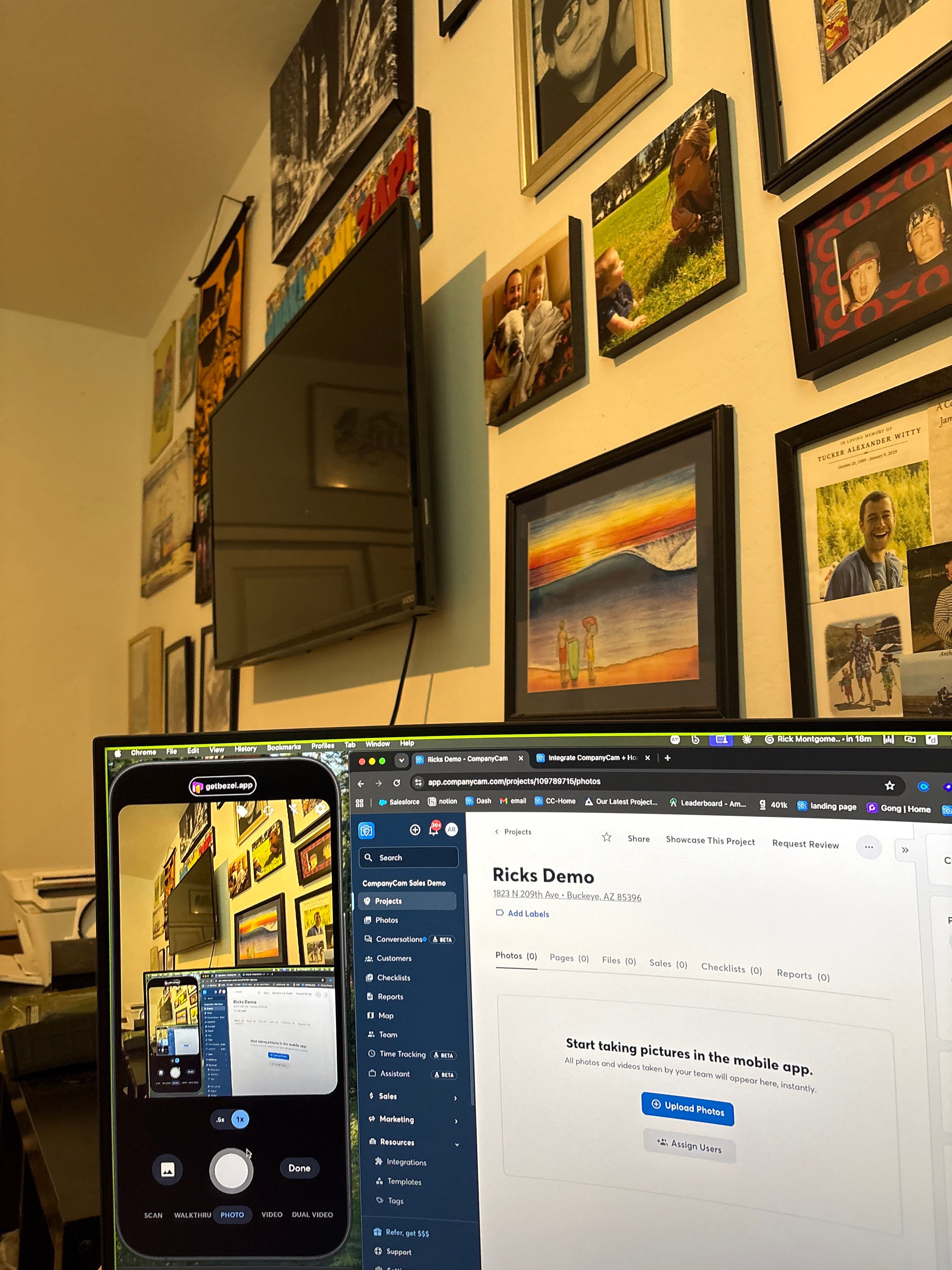 Modern Home Office Setup and Accent Wall Installation in Buckeye by CompanyCam Sales Demo
